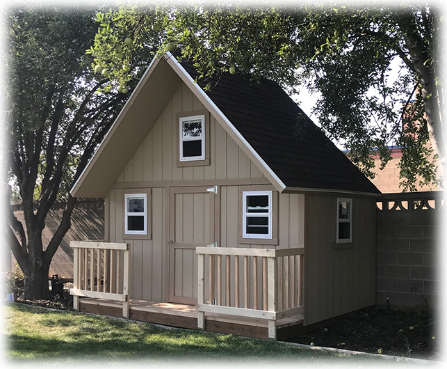 12X10 Playhouse with Porch and Loft